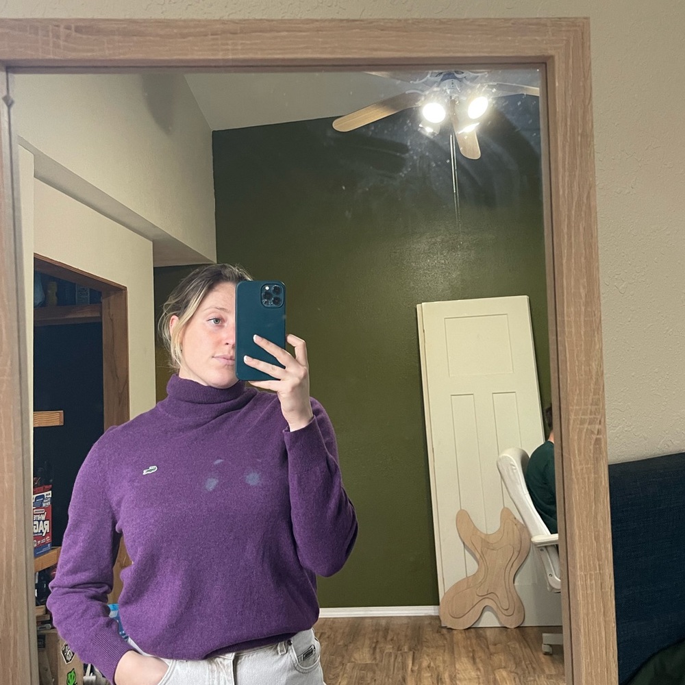 Lacoste Purple Turtleneck